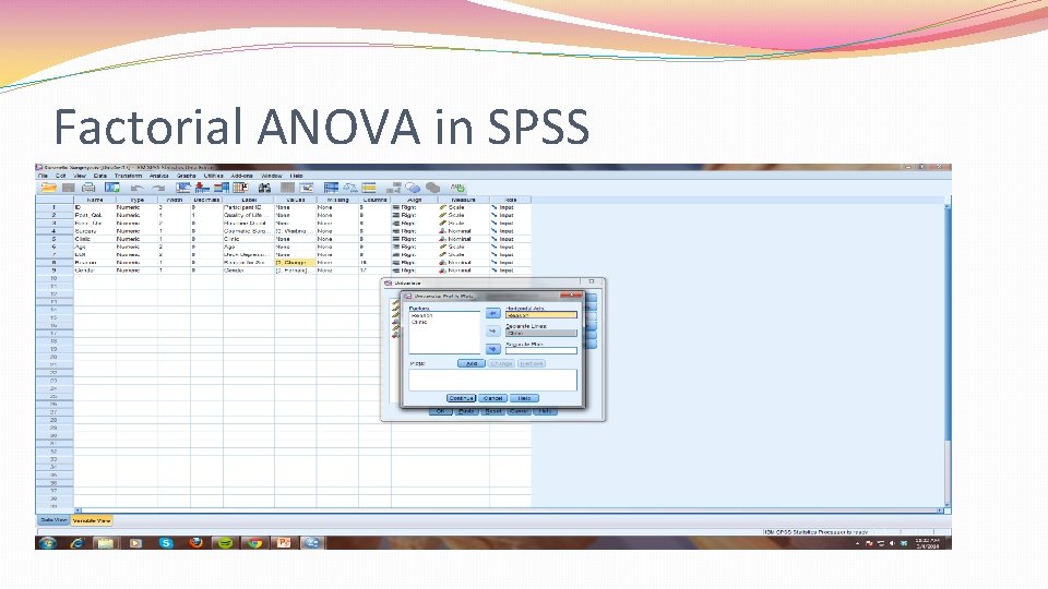 Factorial ANOVA in SPSS 