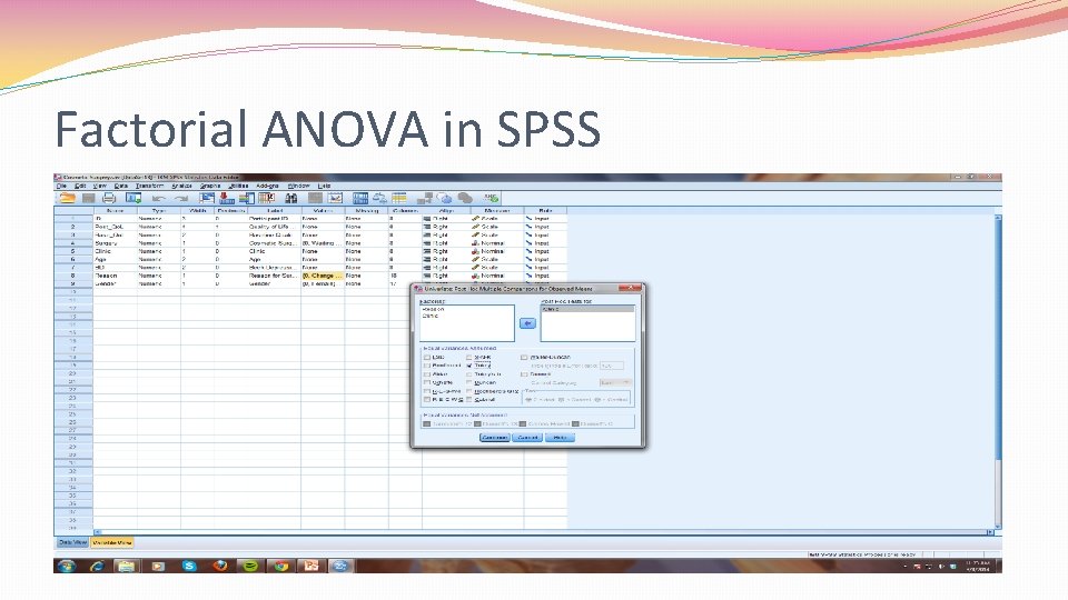 Factorial ANOVA in SPSS 