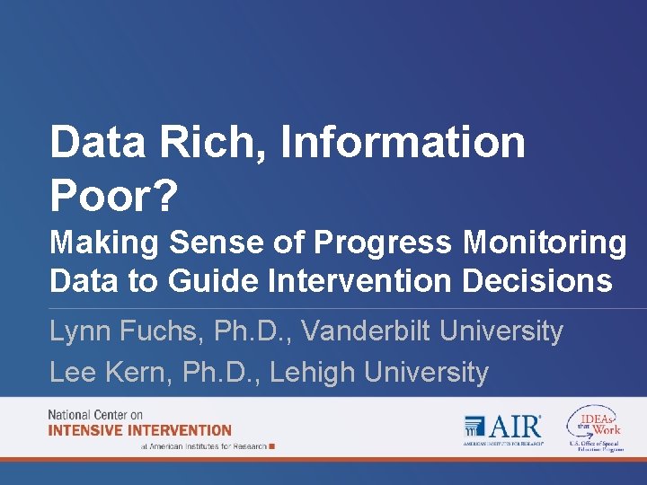 Data Rich, Information Poor? Making Sense of Progress Monitoring Data to Guide Intervention Decisions