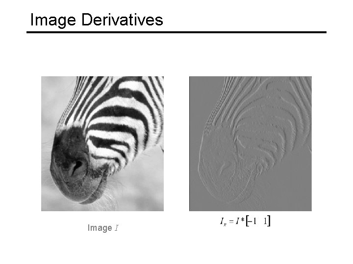 Image Derivatives Image I 