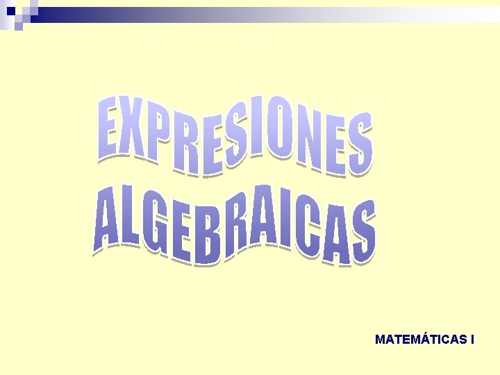 MATEMÁTICAS I 