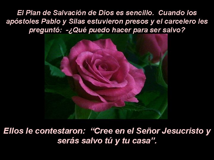 El Plan de Salvación de Dios es sencillo. Cuando los apóstoles Pablo y Silas El Plan de Salvación de Dios es sencillo. Cuando los apóstoles Pablo y Silas