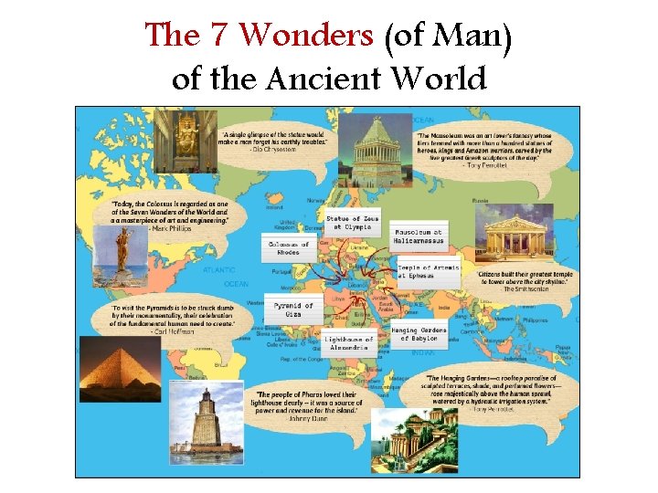 The 7 Wonders (of Man) of the Ancient World 