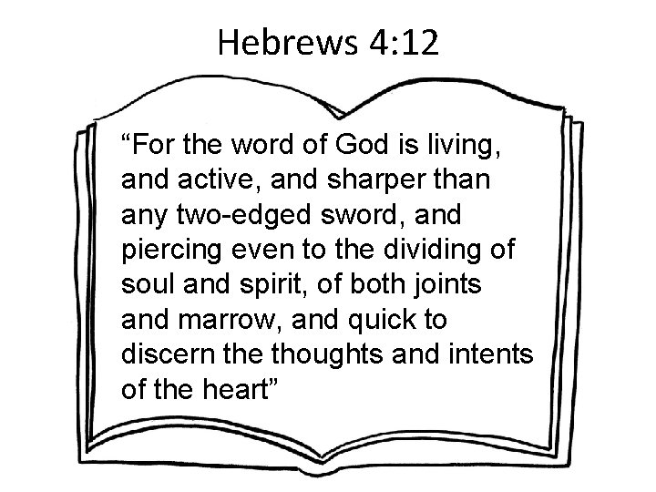 Hebrews 4: 12 “For the word of God is living, and active, and sharper