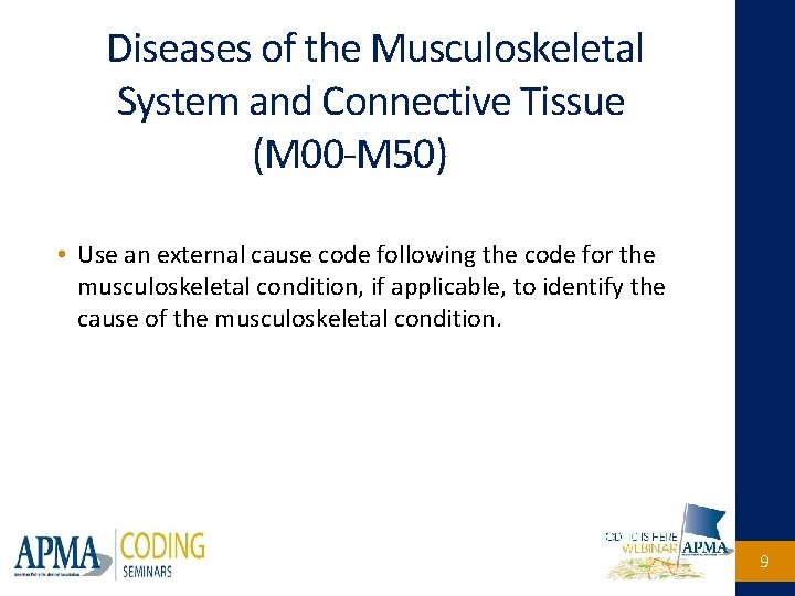 Diseases of the Musculoskeletal System and Connective Tissue (M 00 -M 50) • Use