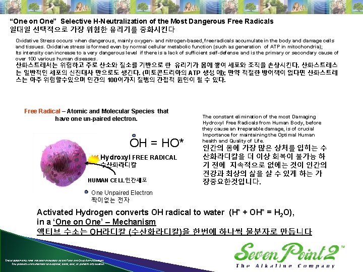 “One on One” Selective H-Neutralization of the Most Dangerous Free Radicals 일대일 선택적으로 가장