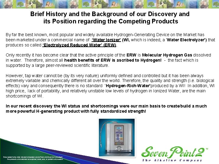 Brief History and the Background of our Discovery and its Position regarding the Competing