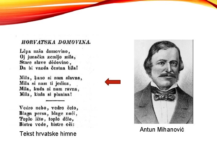 Tekst hrvatske himne Antun Mihanović 