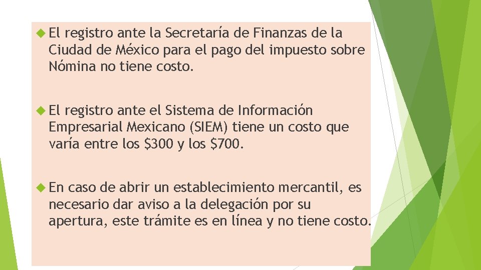  El registro ante la Secretaría de Finanzas de la Ciudad de México para