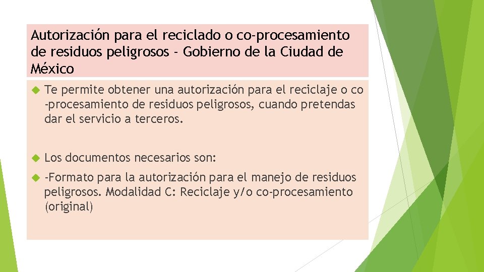 Autorización para el reciclado o co-procesamiento de residuos peligrosos - Gobierno de la Ciudad