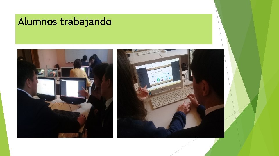 Alumnos trabajando 