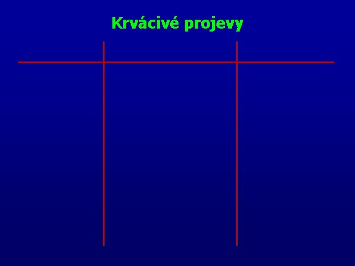 Krvácivé projevy 