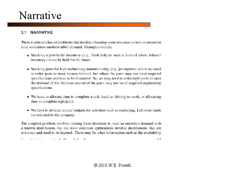 Narrative © 2018 W. B. Powell 