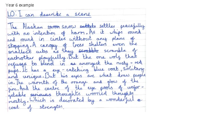Year 6 example 