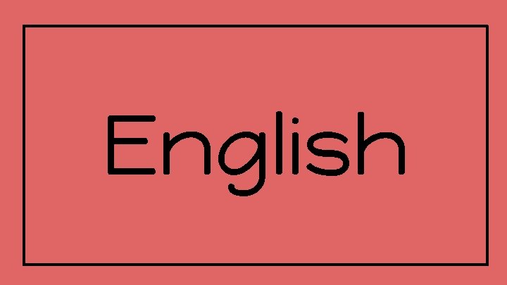 English 