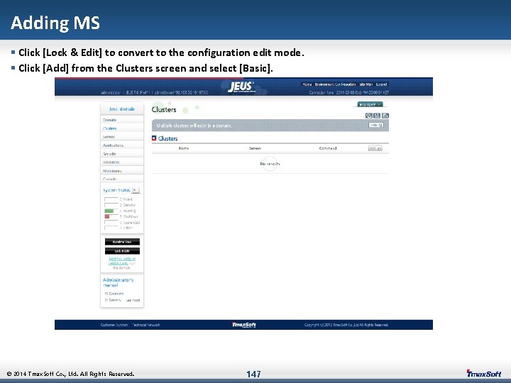 Adding MS § Click [Lock & Edit] to convert to the configuration edit mode.