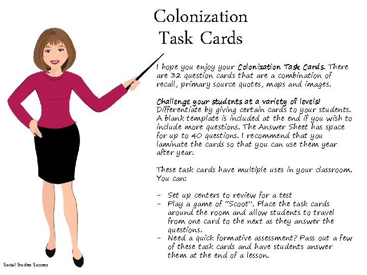 Colonization Task Cards I hope you enjoy your Colonization Task Cards. There are 32