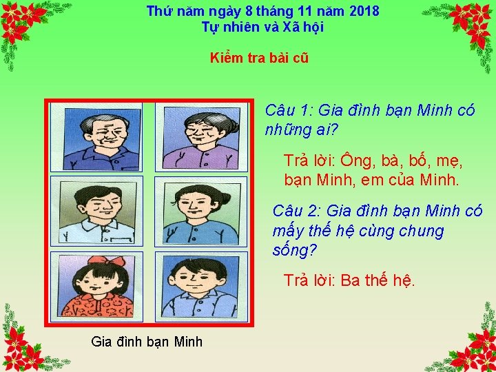 Thứ năm ngày 8 tháng 11 năm 2018 Tự nhiên và Xã hội Kiểm