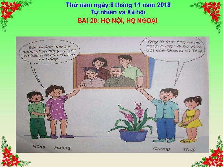 Thứ năm ngày 8 tháng 11 năm 2018 Tự nhiên và Xã hội BÀI