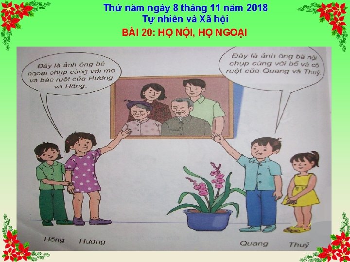 Thứ năm ngày 8 tháng 11 năm 2018 Tự nhiên và Xã hội BÀI