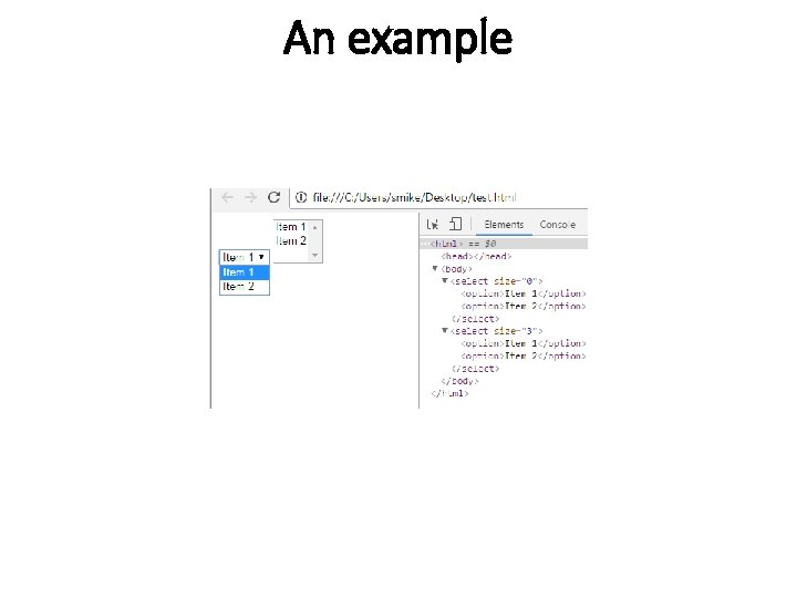 An example An example