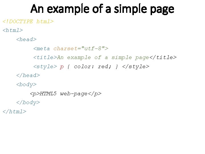 An example of a simple page <!DOCTYPE html> <head> <meta charset="utf-8"> <title>An example of An example of a simple page <!DOCTYPE html> <head> <meta charset="utf-8"> <title>An example of