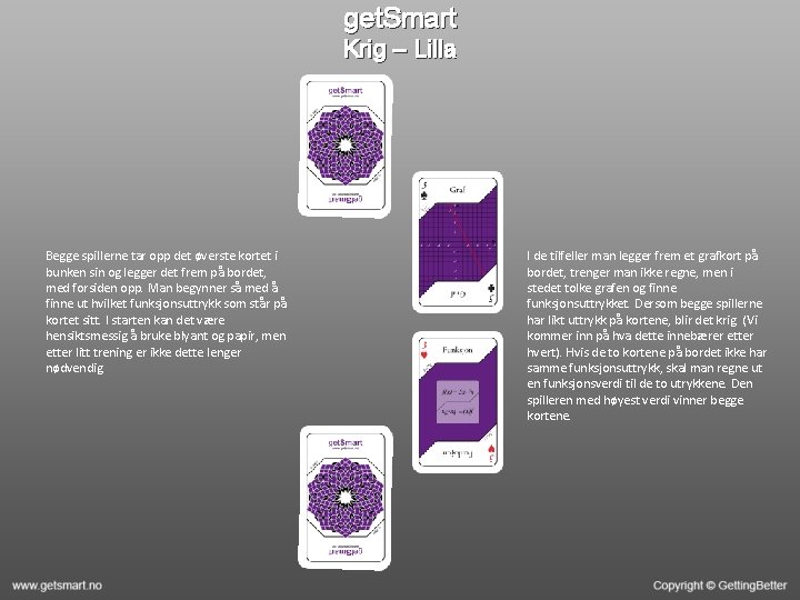 get. Smart Krig – Lilla Begge spillerne tar opp det øverste kortet i bunken