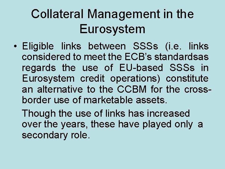 Collateral Management Overview of the International Regulations Luigi