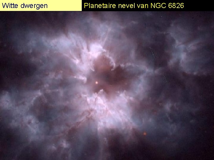 Witte dwergen Planetaire nevel van NGC 6826 