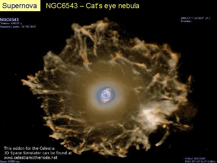 Supernova NGC 6543 – Cat’s eye nebula 