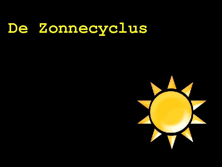 De Zonnecyclus 