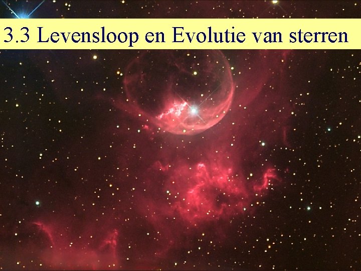 3. 3 Levensloop en Evolutie van sterren 