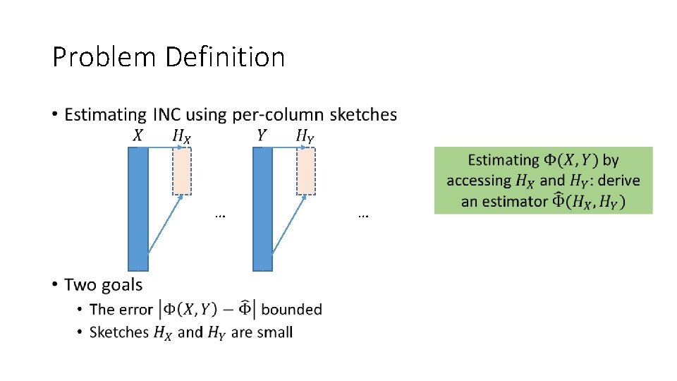 Problem Definition • … … 