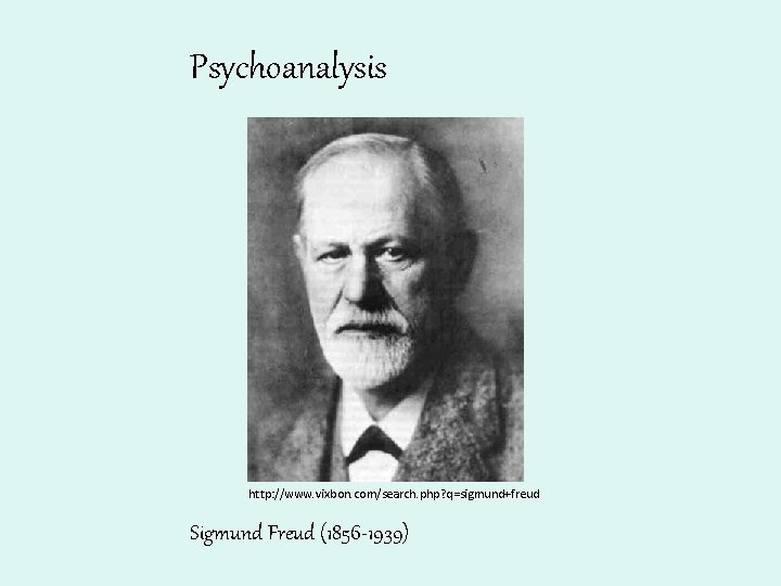 Psychoanalysis http: //www. vixbon. com/search. php? q=sigmund+freud Sigmund Freud (1856 -1939) 