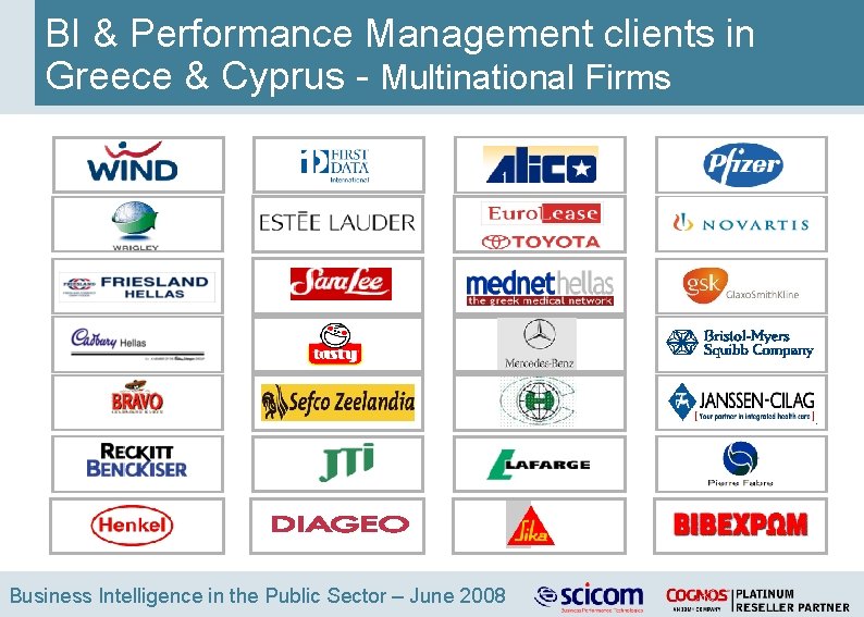 BI & Performance Management clients in Greece & Cyprus - Multinational Firms Business Intelligence