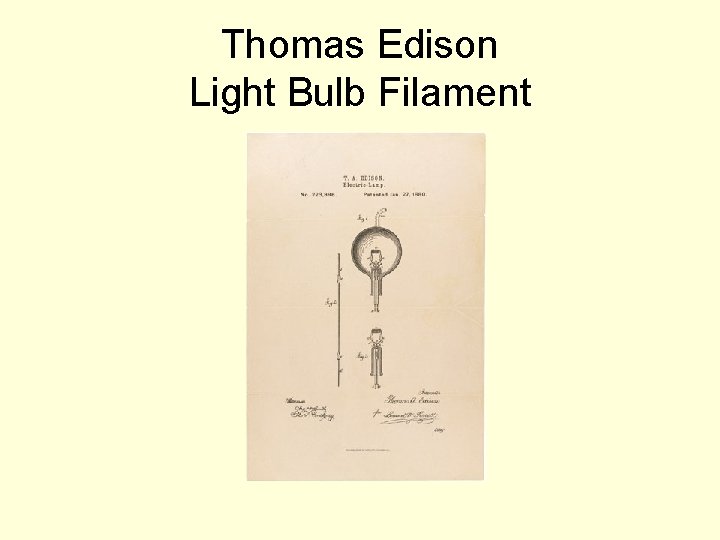 Thomas Edison Light Bulb Filament 