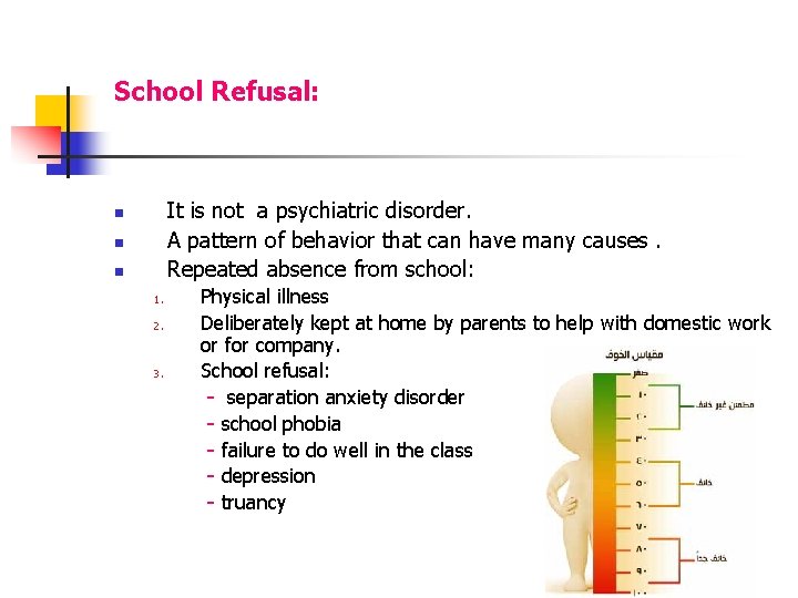 School Refusal: It is not a psychiatric disorder. A pattern of behavior that can