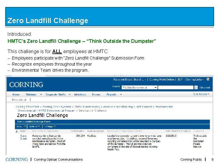 Zero Landfill Challenge Introduced: HMTC’s Zero Landfill Challenge – “Think Outside the Dumpster” This