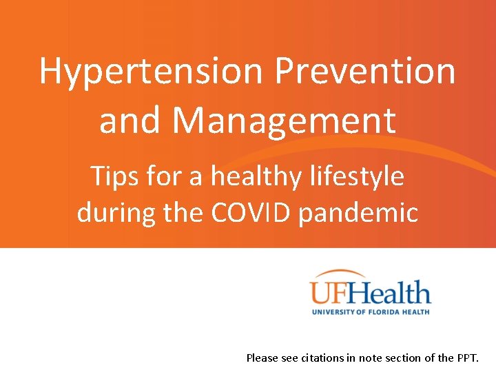 Hypertension Prevention and Management Tips for a healthy lifestyle during the COVID pandemic Please