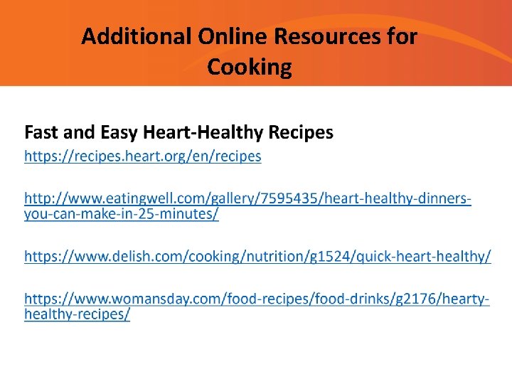 Additional Online Resources for Cooking 