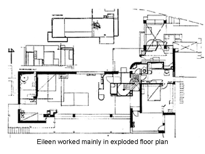 Eileen worked mainly in exploded floor plan 