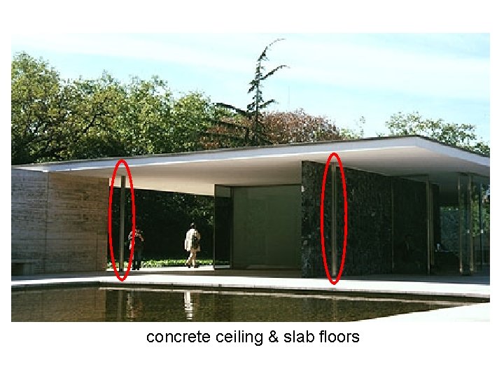 concrete ceiling & slab floors 