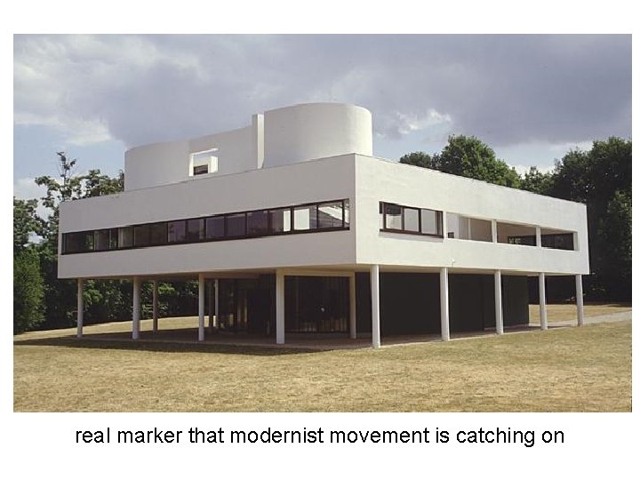 real marker that modernist movement is catching on 