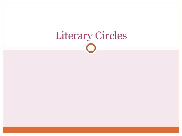 Literary Circles 