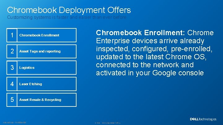 Chromebook Deployment Offers Customizing systems is faster and easier than ever before 1 Chromebook