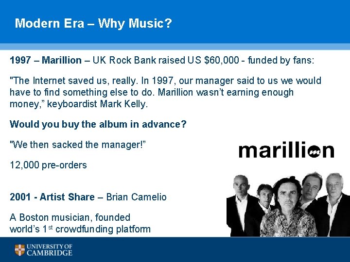 Modern Era – Why Music? 1997 – Marillion – UK Rock Bank raised US Modern Era – Why Music? 1997 – Marillion – UK Rock Bank raised US