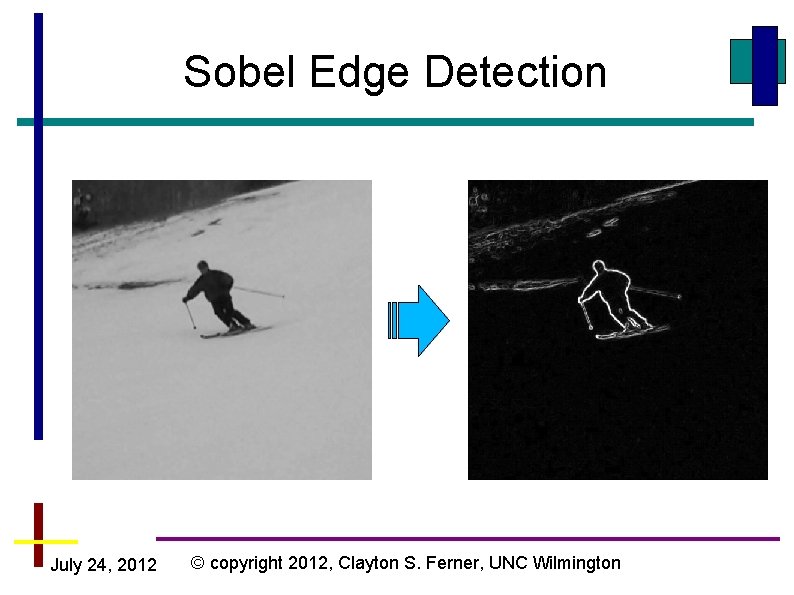 Sobel Edge Detection July 24, 2012 © copyright 2012, Clayton S. Ferner, UNC Wilmington