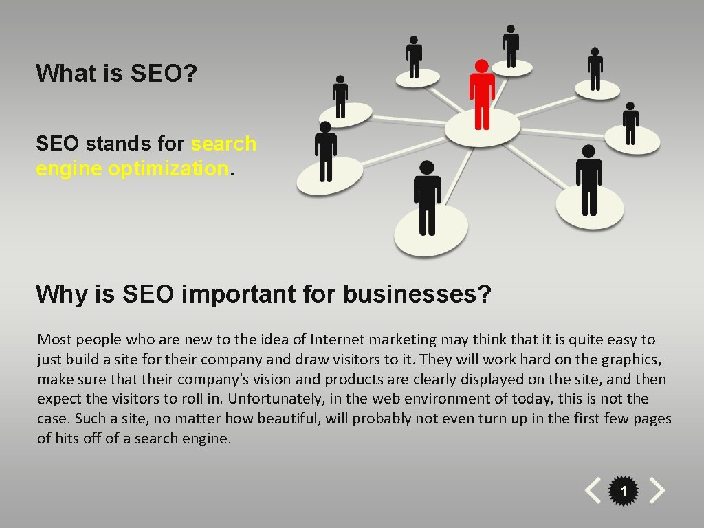 What is SEO? SEO stands for search engine optimization. Why is SEO important for