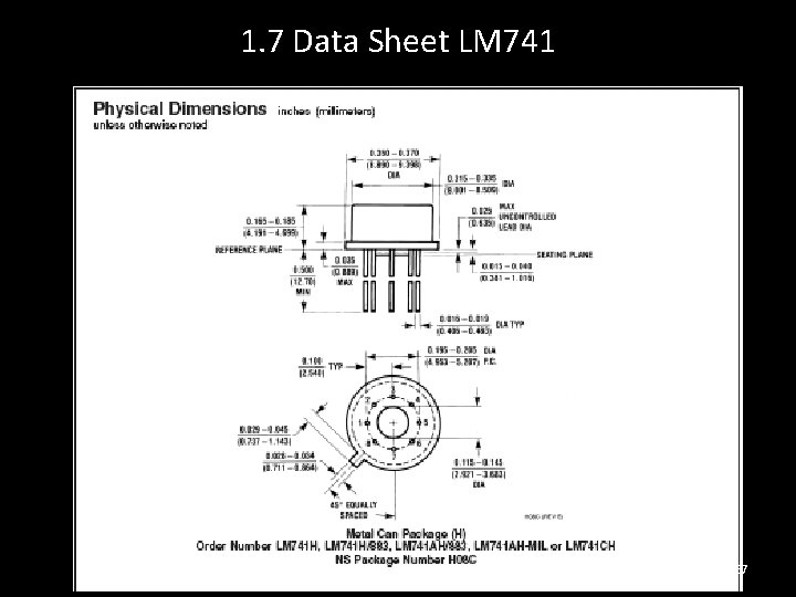 1. 7 Data Sheet LM 741 67 