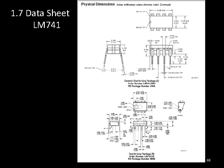 1. 7 Data Sheet LM 741 68 